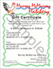gift certificate