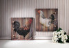 Pegged Rooster Canvas set of 2