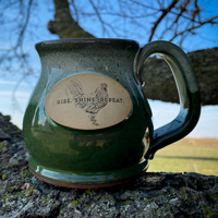 McMurray Hatchery Zen Green Handmade Stoneware Mug