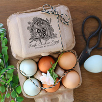 McMurray Hatchery - Egg Carton Stamp - Floral Barn