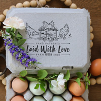 McMurray Hatchery Egg Carton Stamp - Laid With Love