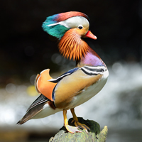 McMurray Hatchery Male Breeder Mandarin Duck Showing Sails
