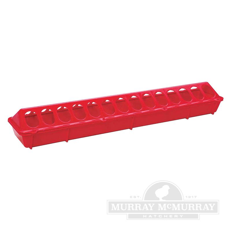 McMurray Hatchery Plastic Flip-Top Covered Chick Feeder with Holes