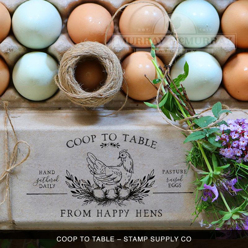 McMurray Hatchery Coop to Table Egg Carton Stamp